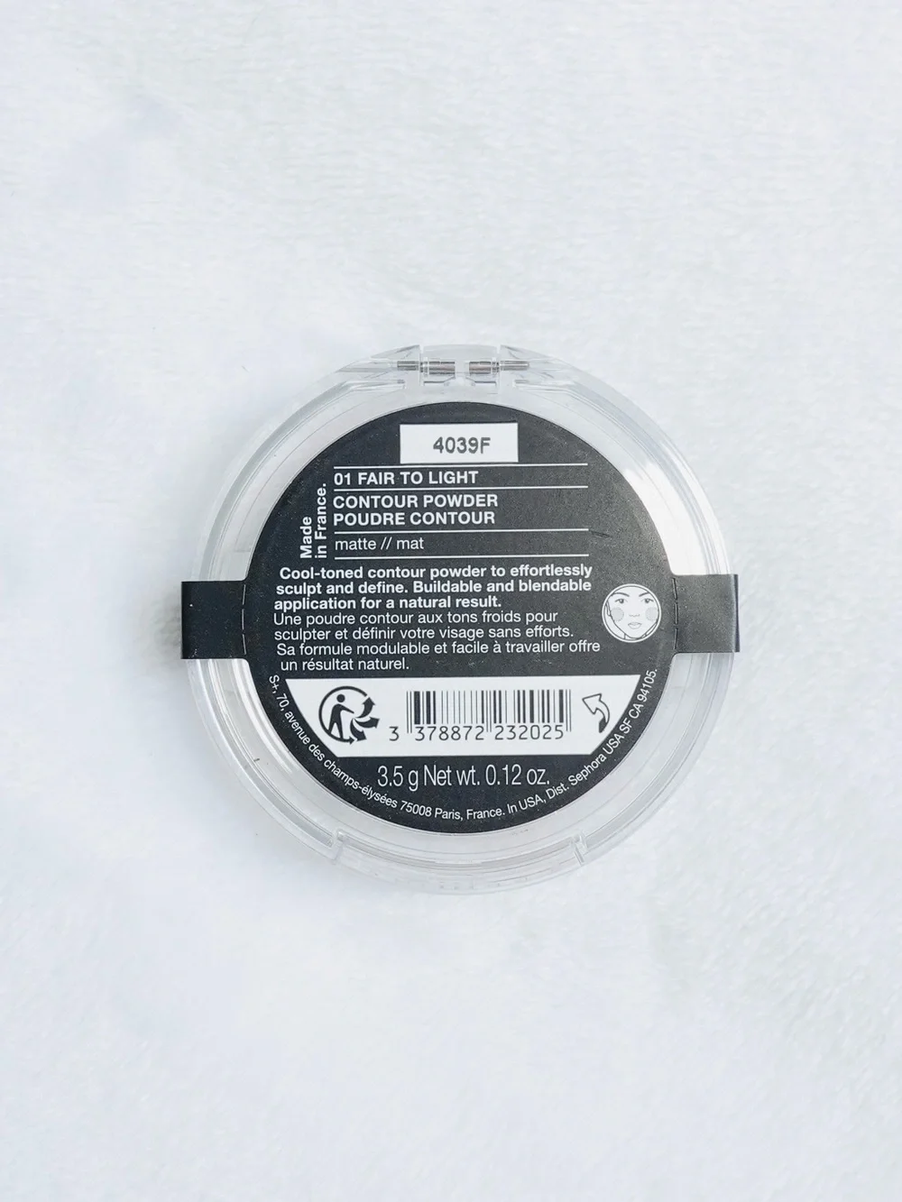SEPHORA COLLECTION Sephora Colorful Contour Matte Powder - 01 Fair Light - NEw